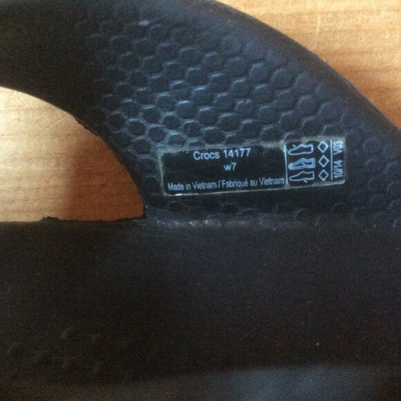 CROCS Kadee Black Flip Flop Thong Comfort Slip On Lightweight Sandal W Size 7 - Picture 8 of 10